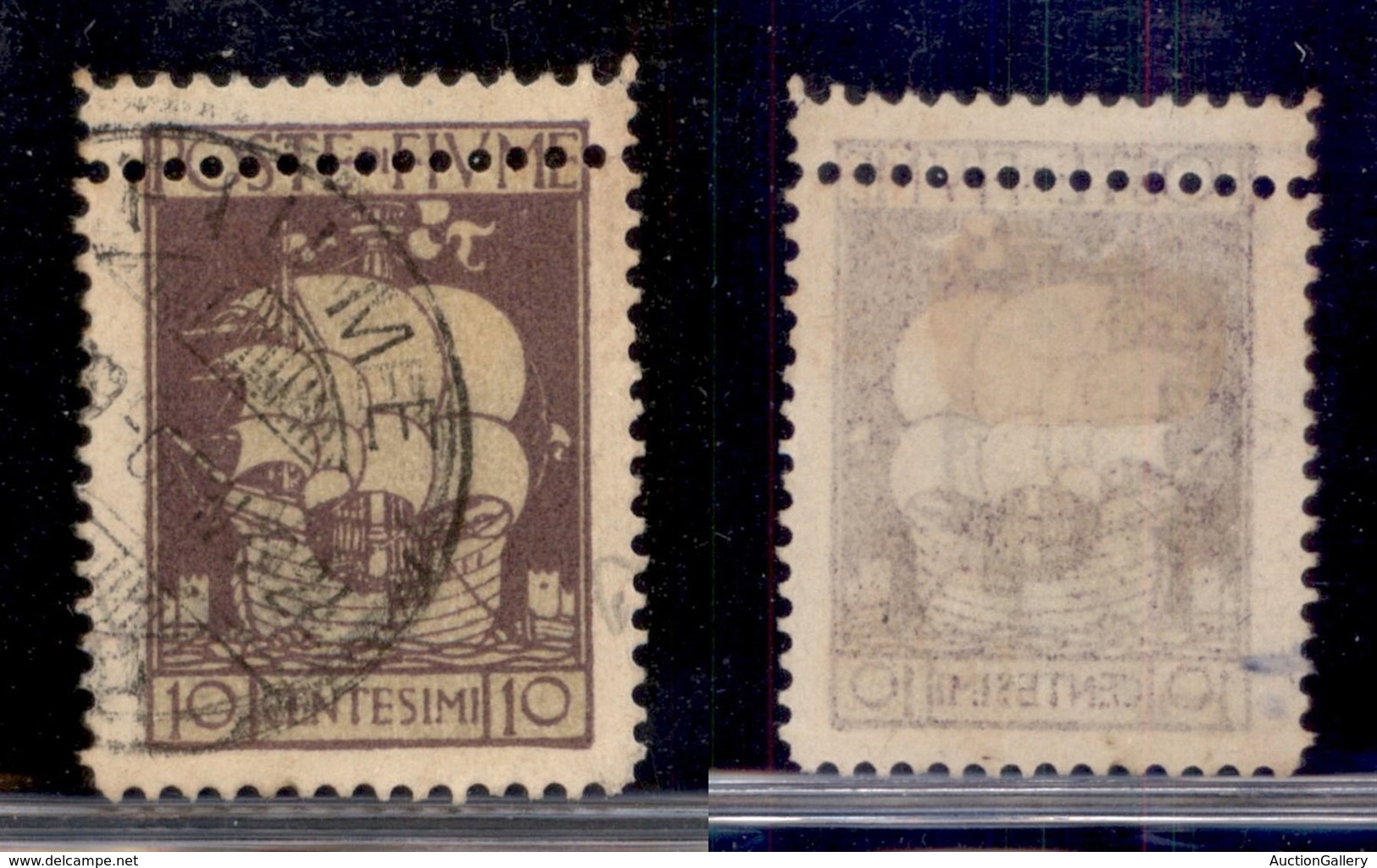 Occupazioni I Guerra Mondiale - Fiume - 1923 - 10 Cent San Vito (191k) - Doppia Dentellatura In Alto - Usato (20) - Sonstige & Ohne Zuordnung