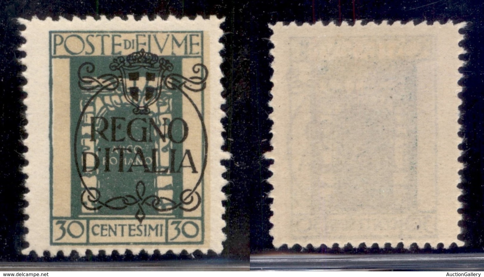 Occupazioni I Guerra Mondiale - Fiume - 1924 - 30 Cent Regno D'Italia (207 Varietà) - Formato Diverso - Gomma Originale - Autres & Non Classés