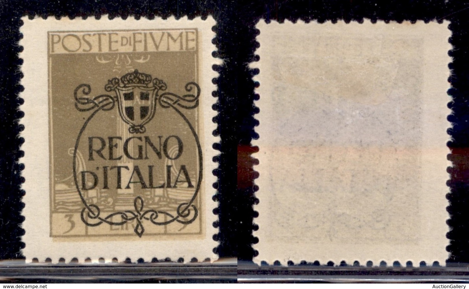 Occupazioni I Guerra Mondiale - Fiume - 1924 - 3 Lire Regno D'Italia (212 Varietà) Con Soprastampa In Basso A Destra - G - Autres & Non Classés