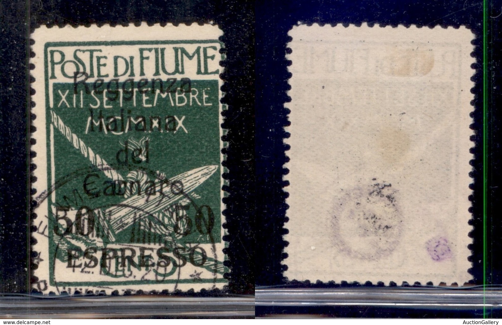 Occupazioni I Guerra Mondiale - Fiume - 1920 - Espressi - 50 Cent Reggenza (4) Usato (140) - Autres & Non Classés