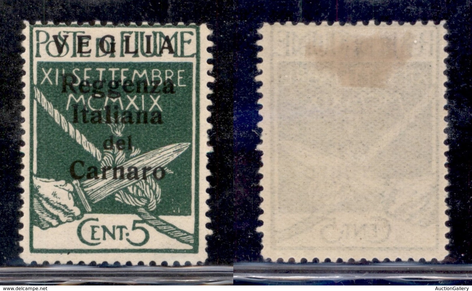 Occupazioni I Guerra Mondiale - Veglia - 1920 - 5 Cent (5) - Gomma Originale (45) - Autres & Non Classés