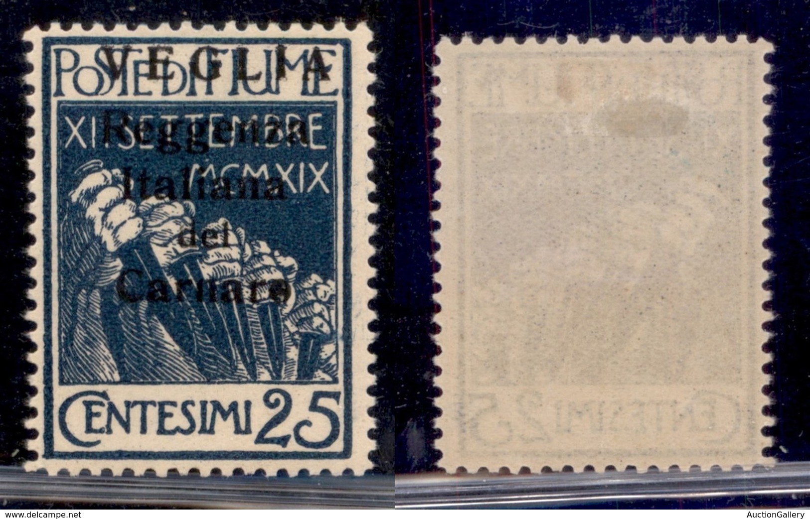 Occupazioni I Guerra Mondiale - Veglia - 1920 - 25 Cent (8) - Gomma Originale (65) - Other & Unclassified