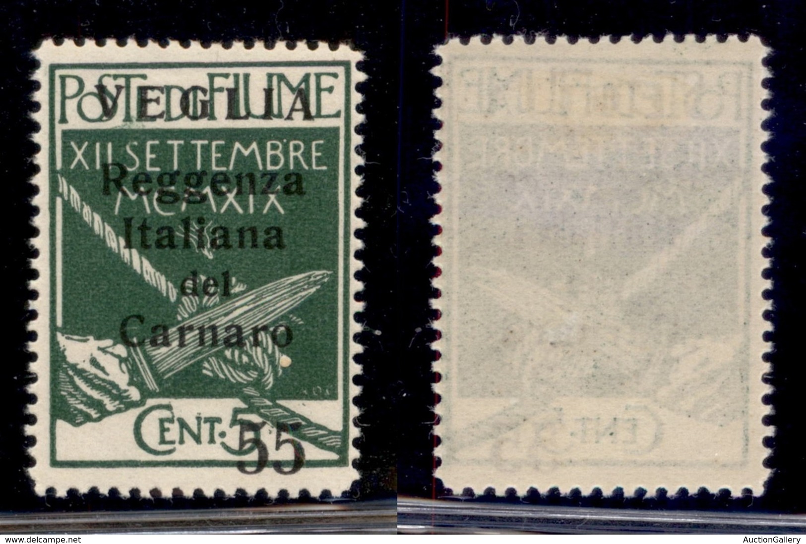 Occupazioni I Guerra Mondiale - Veglia - 1920 - 55 Cent Su 5 Cent (10) - Gomma Originale (120) - Autres & Non Classés