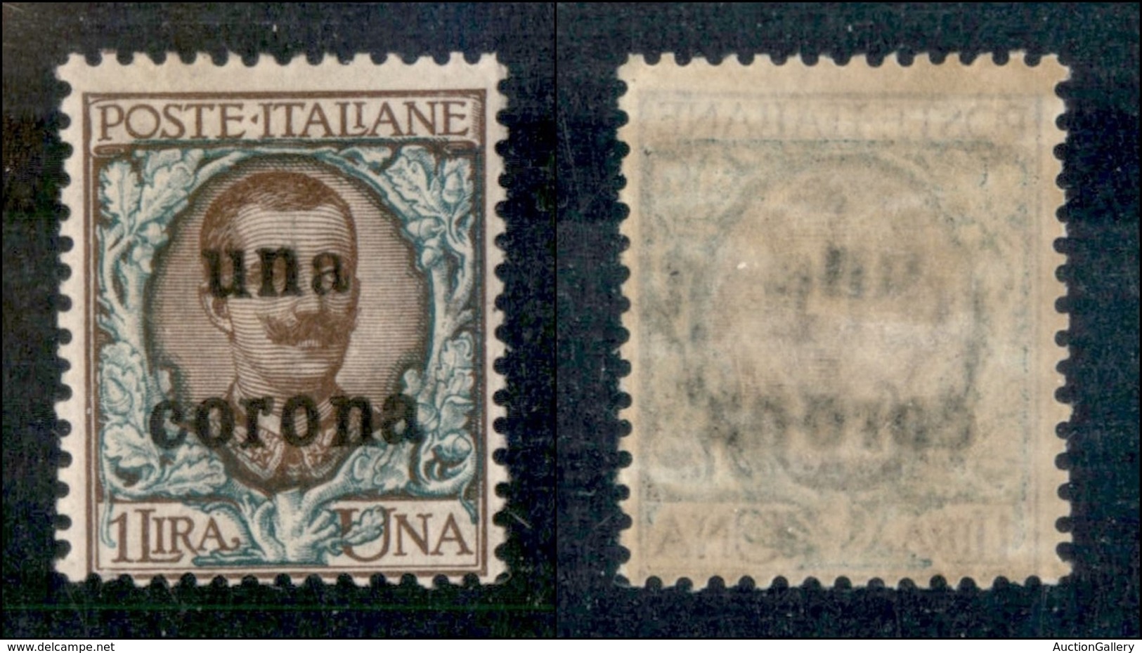 Occupazioni I Guerra Mondiale - Dalmazia - 1919 - 1 Corona Su 1 Lira (1b) Con A Diversa - Gomma Originale (90) - Autres & Non Classés