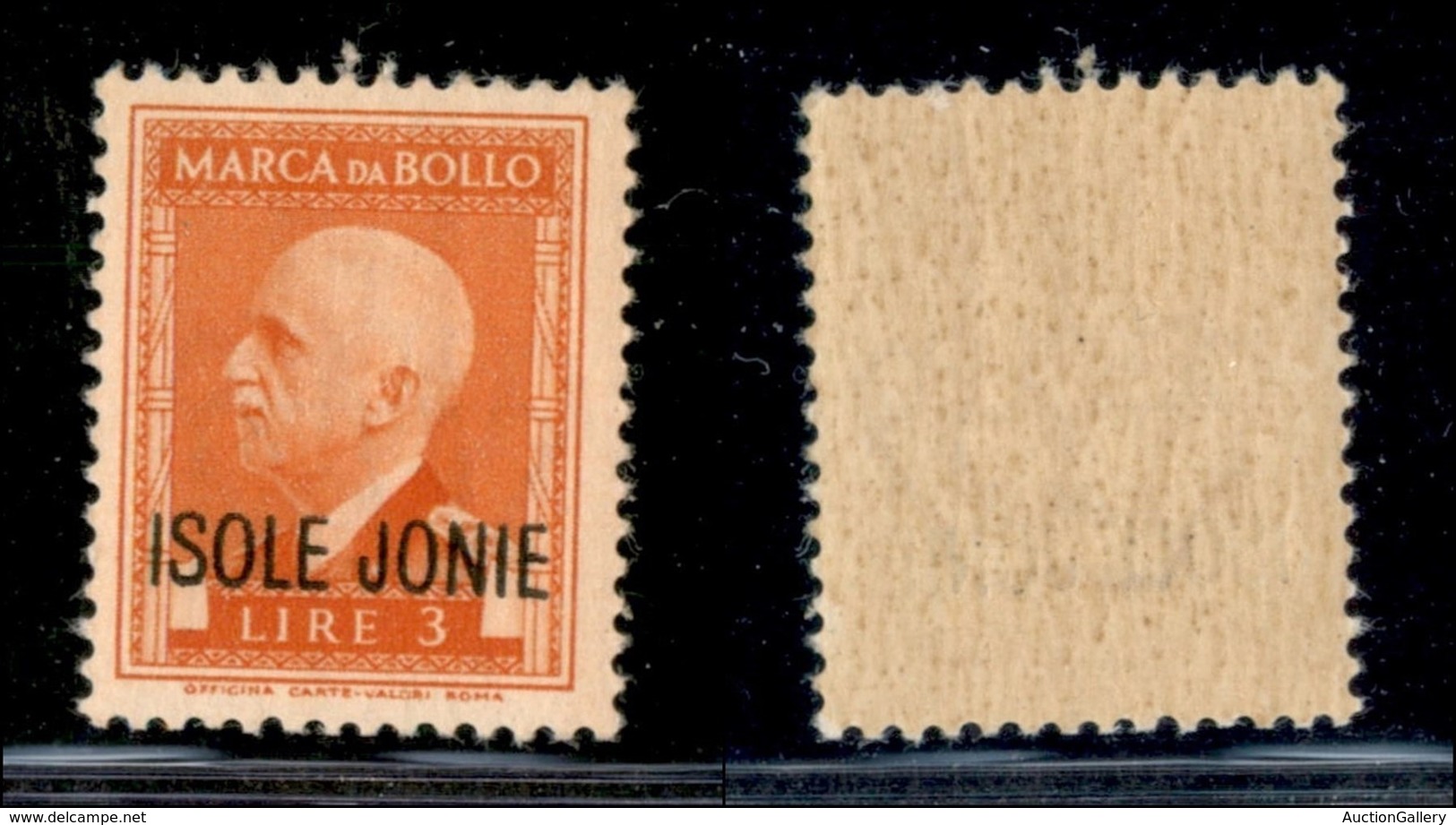 Occupazioni II Guerra Mondiale - Isole Jonie - Isole Jonie - 1943 - Marche Da Bollo - 3 Lire (unificato 12) - Gomma Inte - Altri & Non Classificati