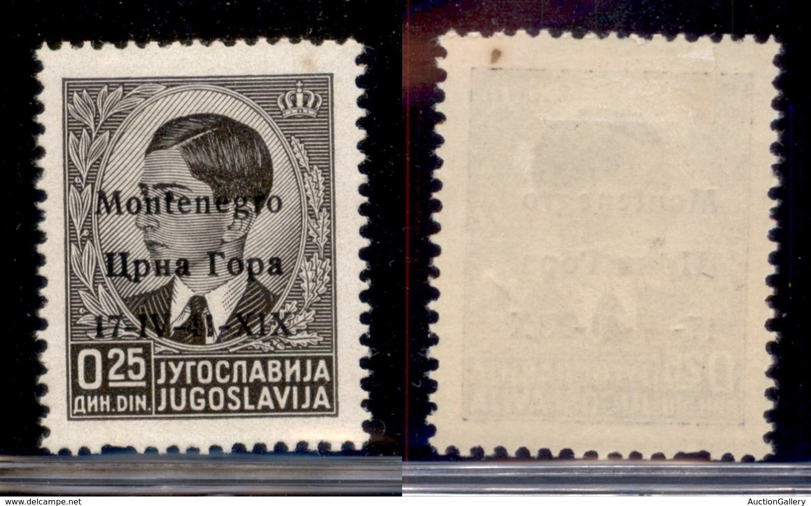 Occupazioni II Guerra Mondiale - Montenegro - 1941 - 25 Para (1pa) - Errore X1X - Gomma Originale (30) - Autres & Non Classés