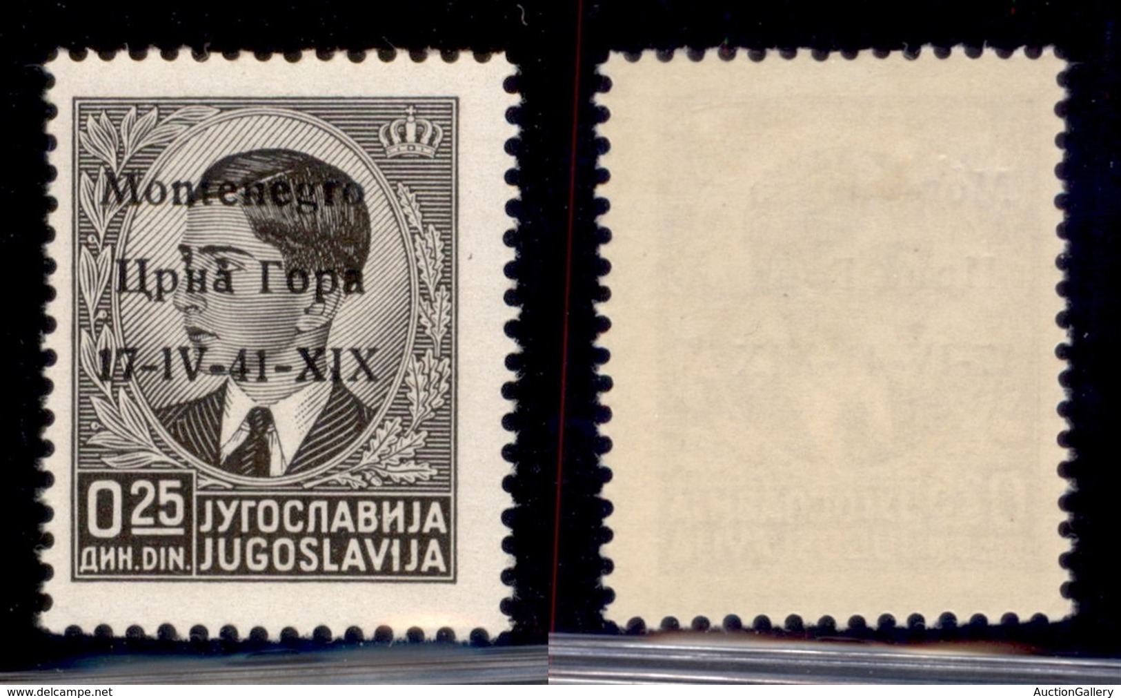 Occupazioni II Guerra Mondiale - Montenegro - 1941 - 25 Para (1pc) - Errore 1V - Gomma Originale (50) - Other & Unclassified