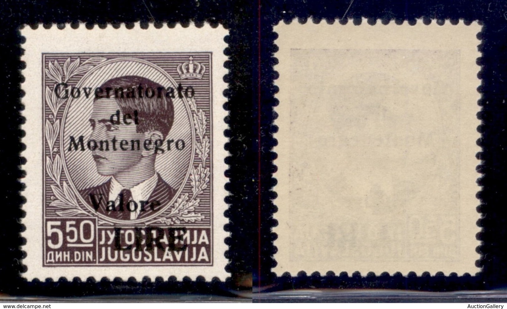 Occupazioni II Guerra Mondiale - Montenegro - 1942 - 5.50 Din (44) - Gomma Integra (100) - Autres & Non Classés