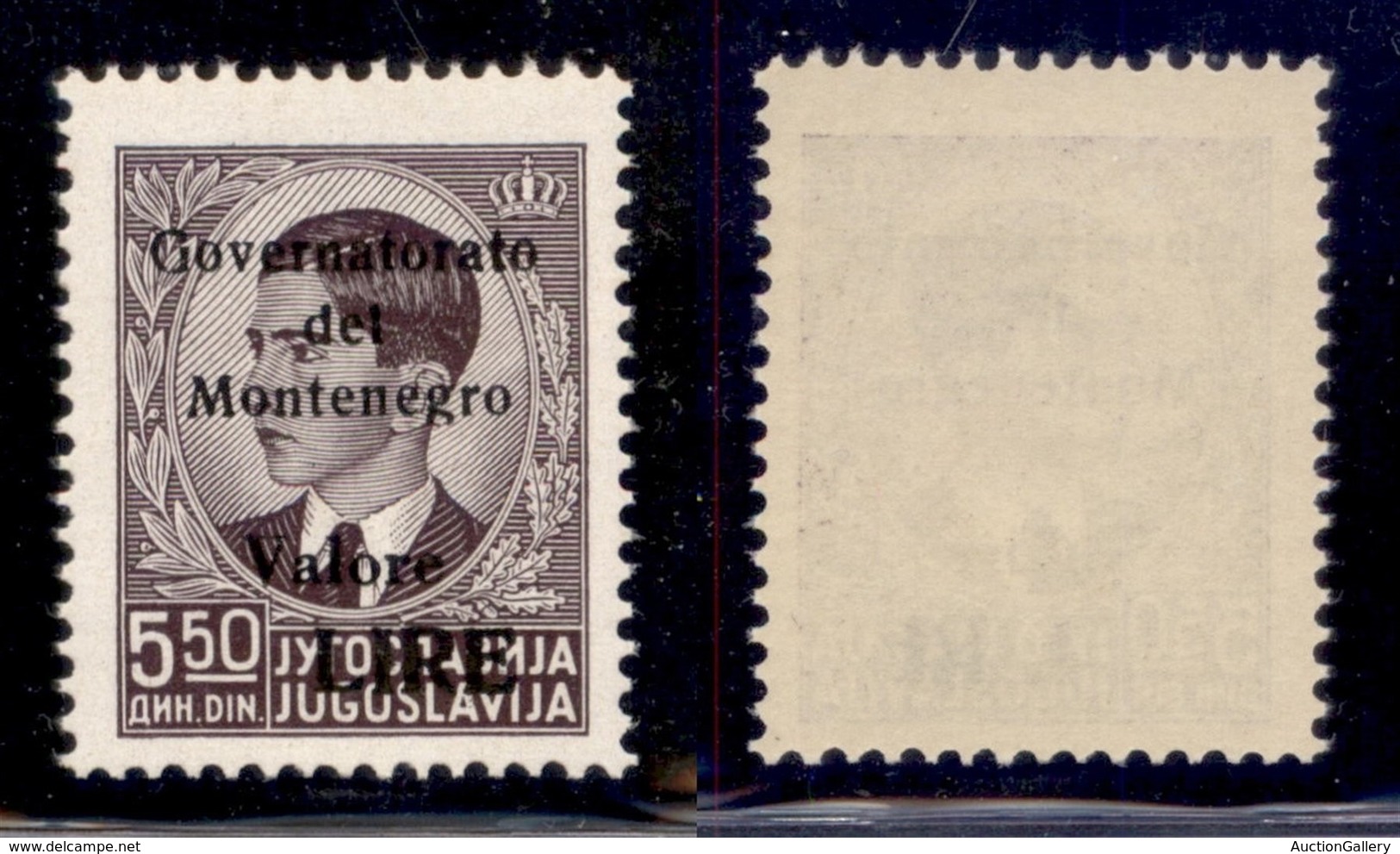 Occupazioni II Guerra Mondiale - Montenegro - 1942 - 5.50 Din (44) - Gomma Integra (100) - Other & Unclassified