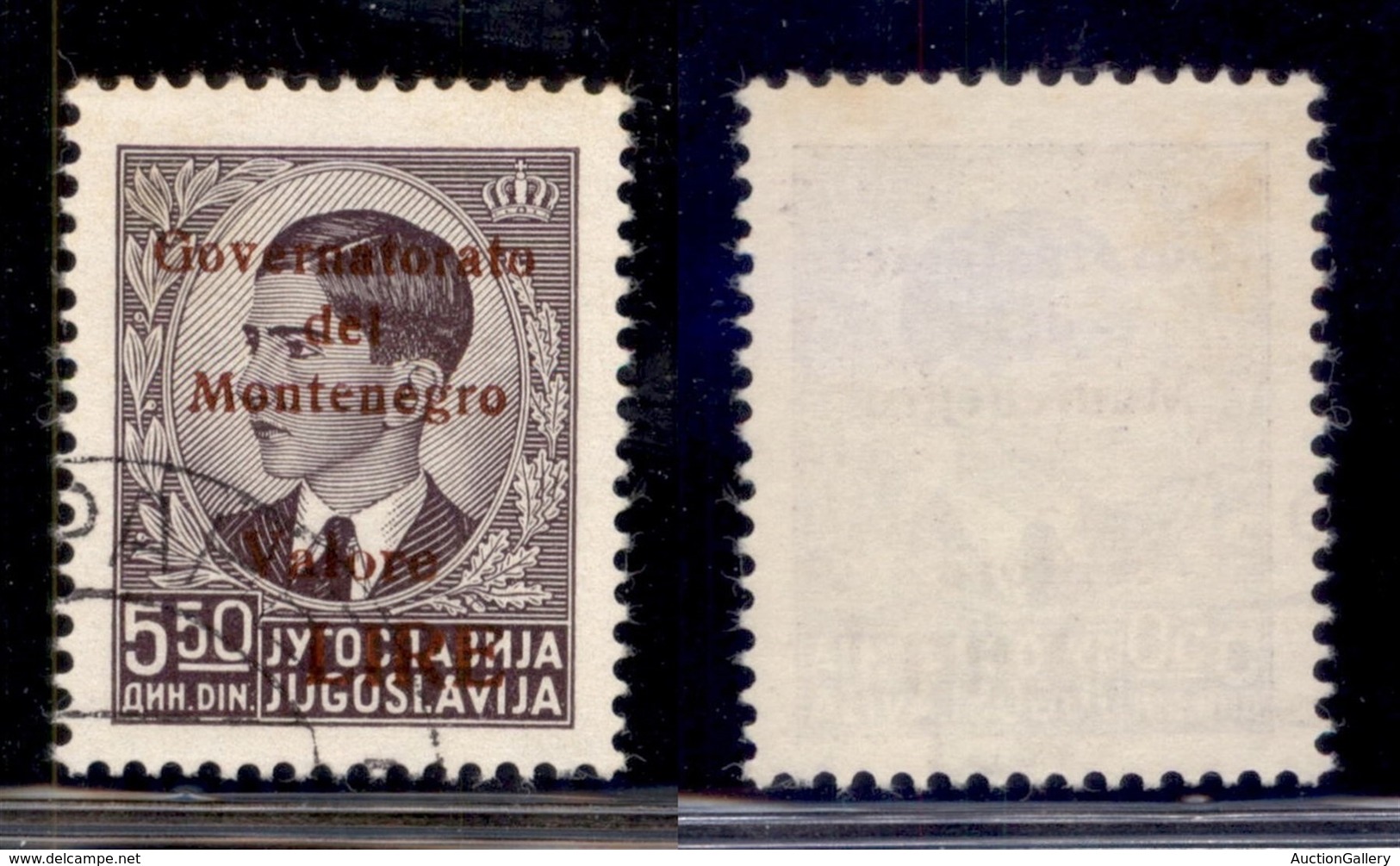 Occupazioni II Guerra Mondiale - Montenegro - 1942 - 5,50 Din (55) Usato (50) - Autres & Non Classés