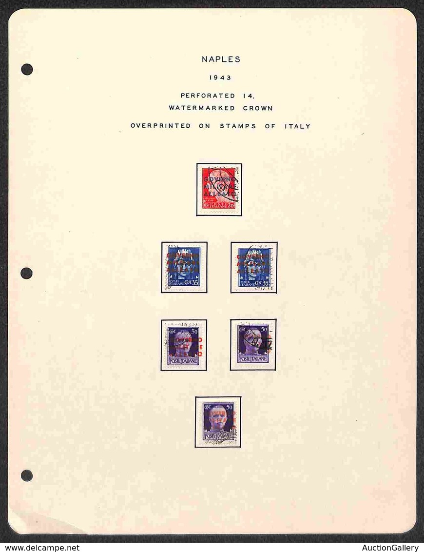 Occupazioni Straniere Di Territori Italiani - Occupazione Anglo-Americana - Napoli - 1943 - Soprastampati (10A+11+11A+12 - Autres & Non Classés