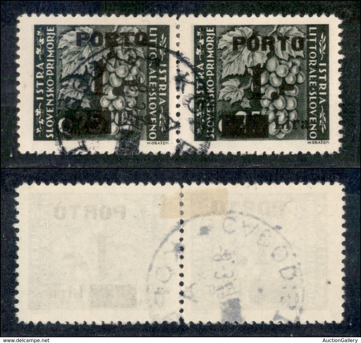 Occupazioni II Guerra Mondiale - Occupazione Jugoslava - Istria E Litorale Sloveno - 1946 - 1 Lira Su 25 Cent (14+14/II) - Autres & Non Classés