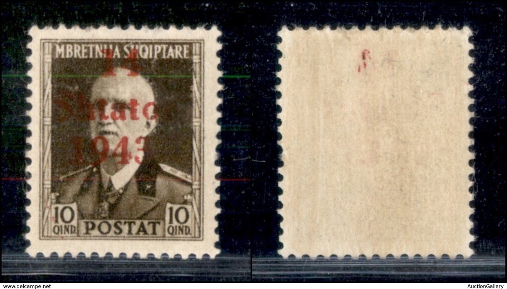 Occupazioni Straniere Di Territori Italiani - Occupazione Tedesca - Albania - 1943 - 10 Qind (5d) Con Soprastampa In Alt - Other & Unclassified