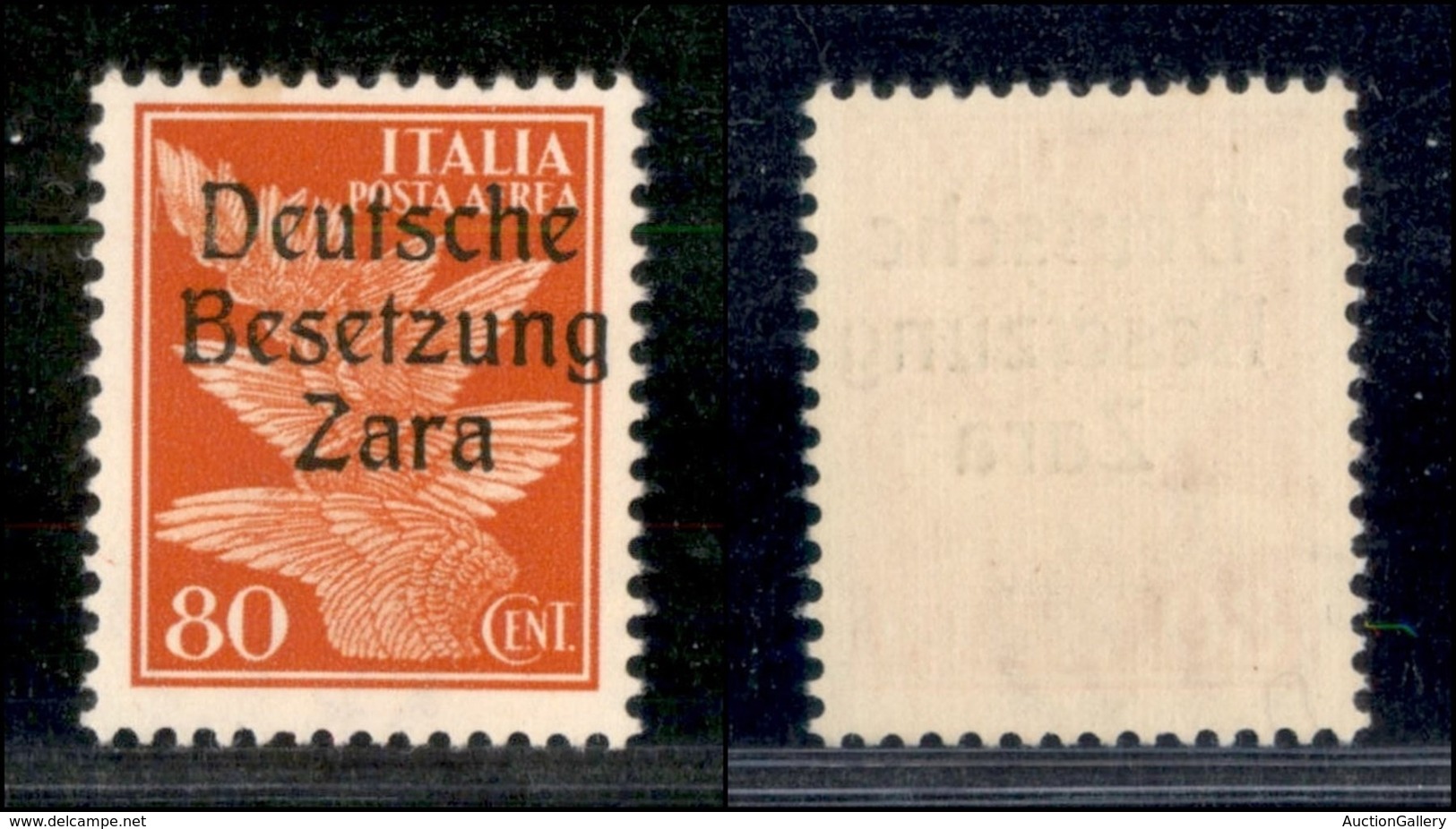 Occupazioni Straniere Di Territori Italiani - Occupazione Tedesca - Zara - 1943 - 80 Cent (4-Aerea) - Gomma Integra (120 - Autres & Non Classés