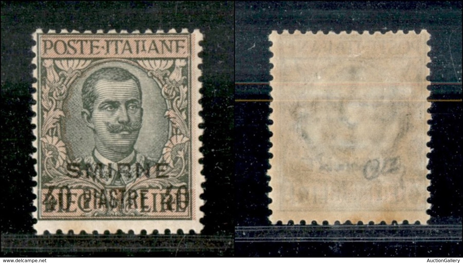Uffici Postali All'Estero - Levante - Smirne - 1909 - 40 Piastre Su 10 Lire (8) - Gomma Originale - Altri & Non Classificati