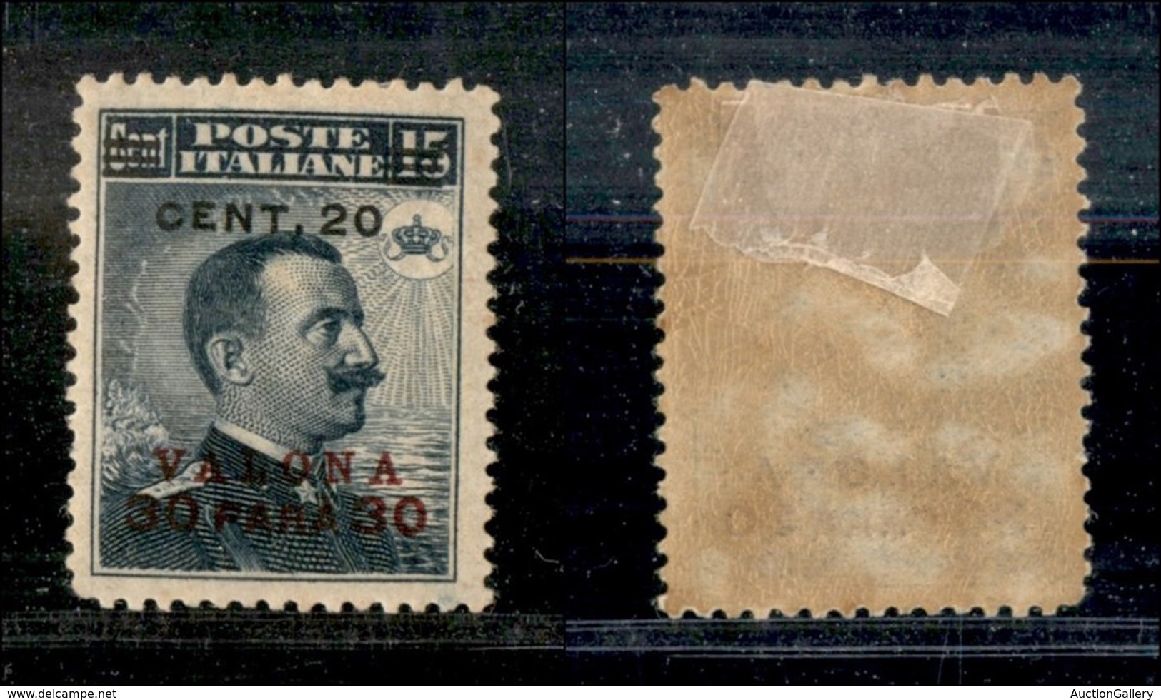 Uffici Postali All'Estero - Levante - Valona - 1916 - 30 Para Su 20 Su 15 Cent (9A) - Gomma Originale - Autres & Non Classés