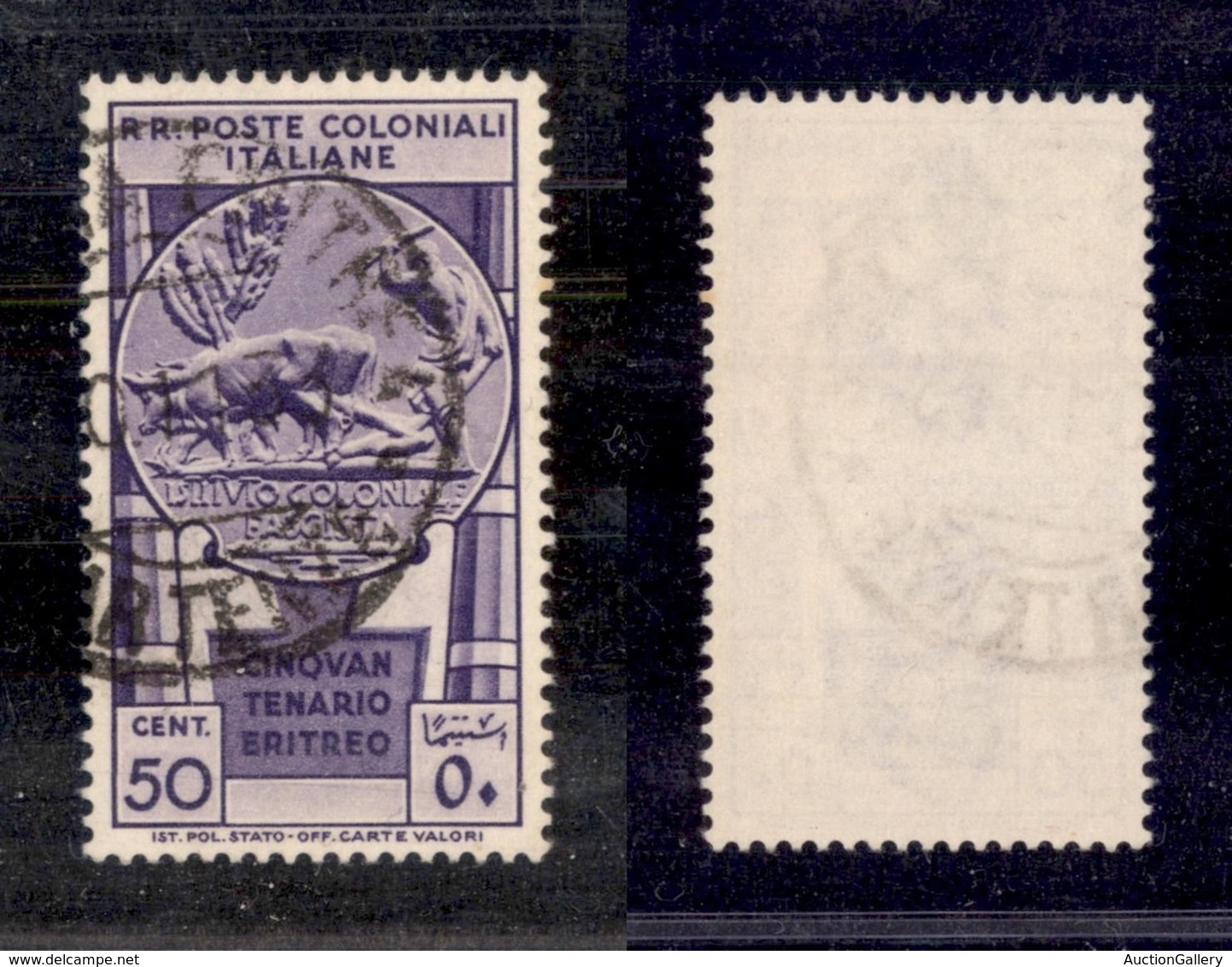 Colonie - Emissioni Generali - 1933 - 50 Cent Cinquantenario Eritreo (26) - Usato (40) - Andere & Zonder Classificatie