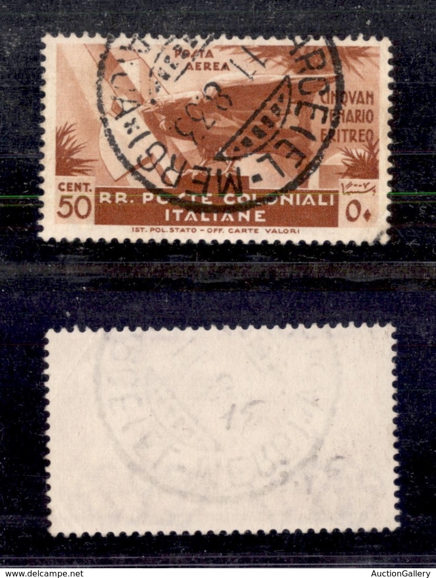 Colonie - Emissioni Generali - 1933 - 50 Cent Cinquantenario Eritreo (15) - Usato (10) - Autres & Non Classés