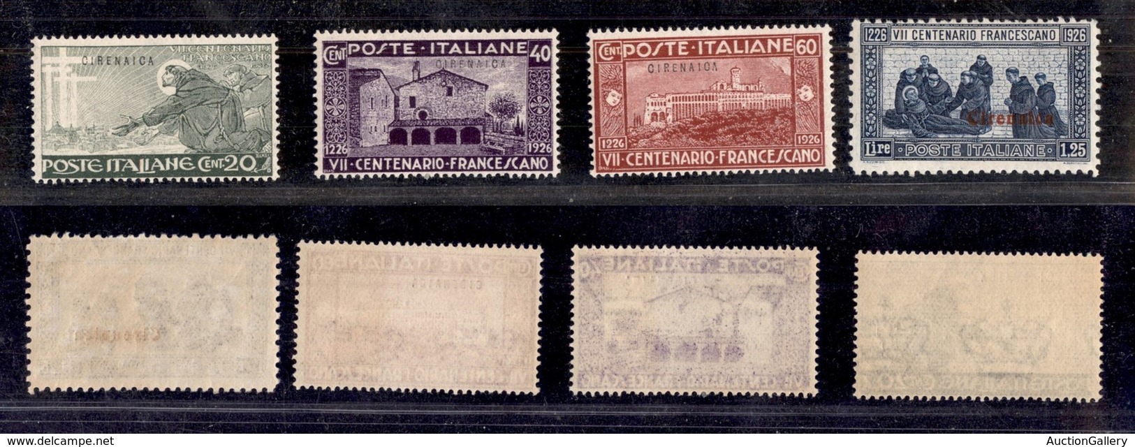 Colonie - Cirenaica - 1926 - S- Francesco Soprastampati (27/30) - I Primi 4 Valori Della Serie - Gomma Integra (30) - Autres & Non Classés