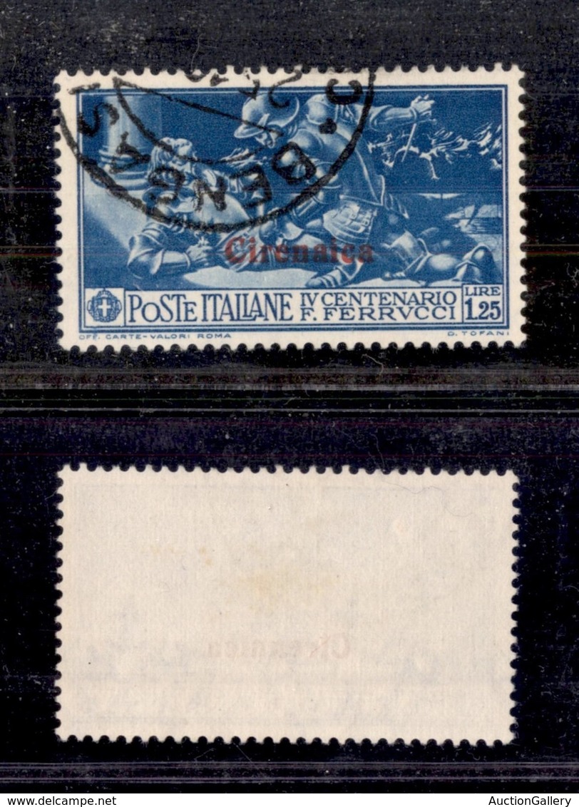 Colonie - Cirenaica - 1930 - 1,25 Lire Ferrucci Sopratampato (66) - Usato (35) - Autres & Non Classés