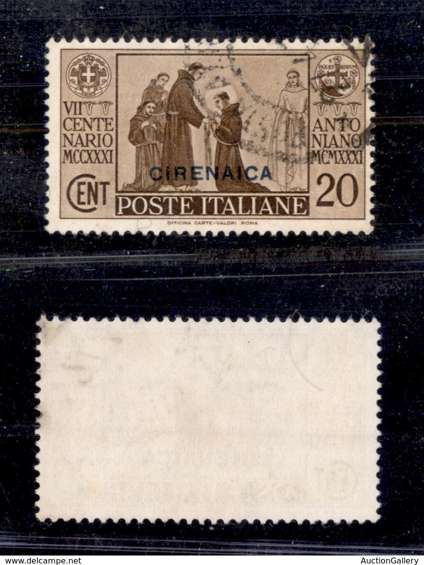 Colonie - Cirenaica - 1931 - 20 Cent S. Antonio Soprastampato (86) - Usato (28) - Other & Unclassified