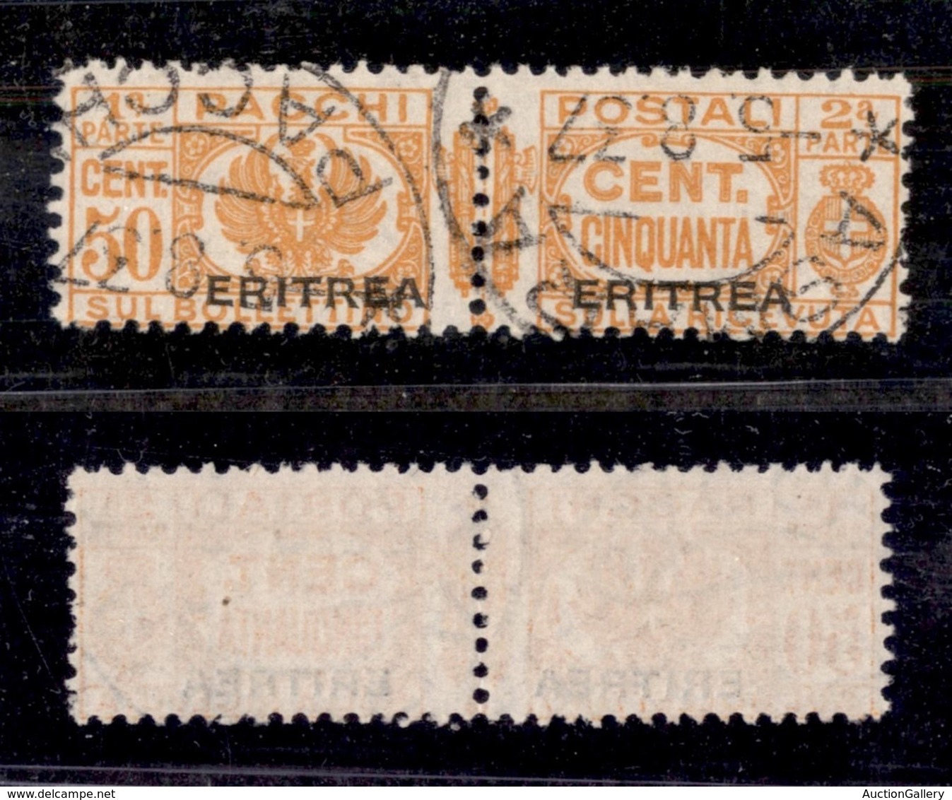 Colonie - Eritrea - 1927/1937 - 50 Cent Pacchi Postali Soprastampato (25) - Usato (70) - Other & Unclassified