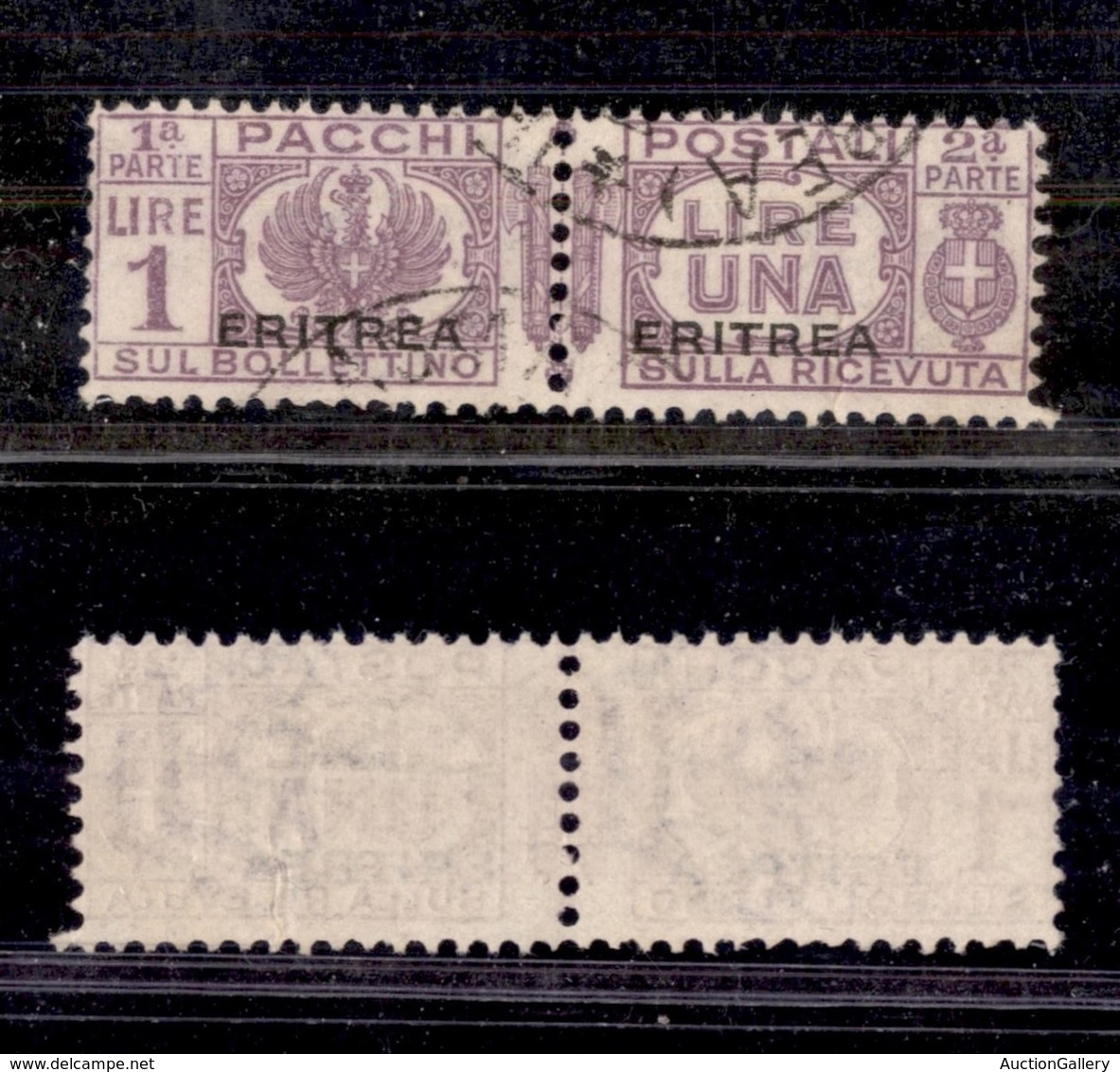 Colonie - Eritrea - 1927/1937 - 1 Lira Pacchi Postali Soprastampato (27) - Usato  (70) - Autres & Non Classés