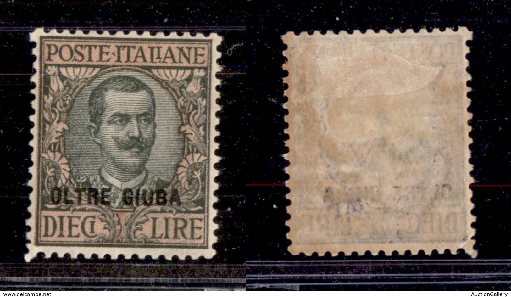 Colonie - Oltre Giuba - 1925 - 10 Lire Floreale Soprastampato (15) - Gomma Originale - Ottimamente Centrato (80) - Other & Unclassified