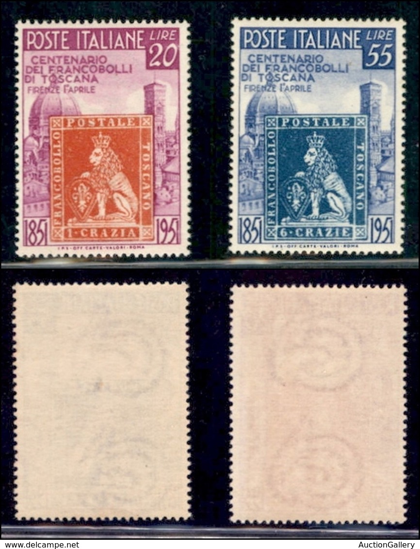 Repubblica - 1951 - Toscana (653/654) - Serie Completa - Gomma Integra (60) - Other & Unclassified