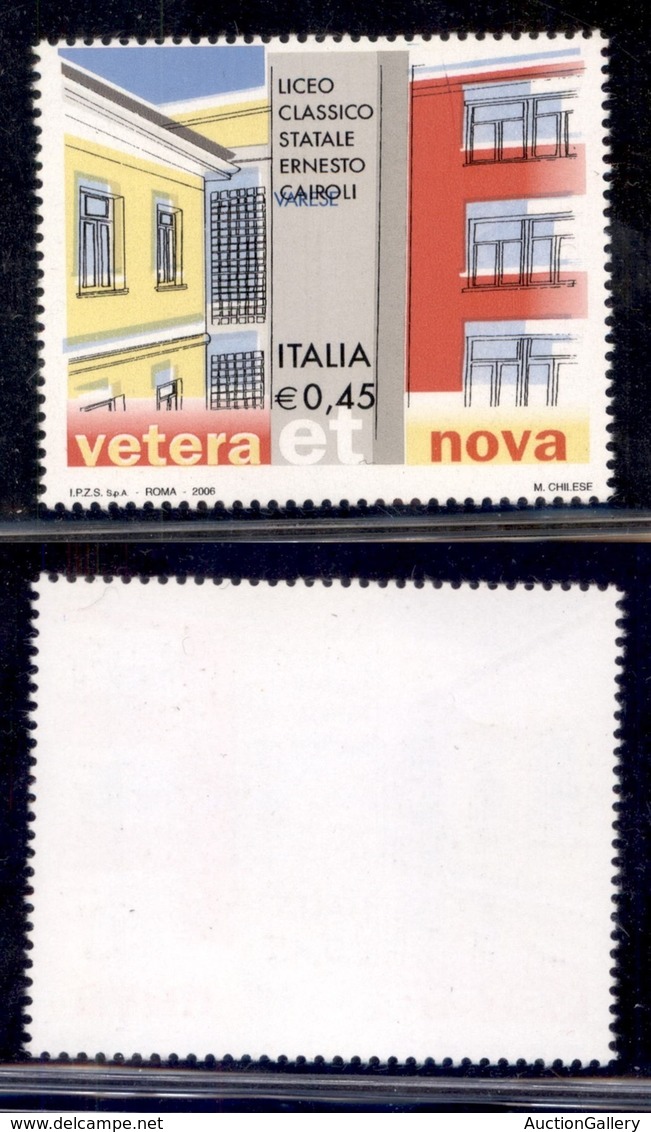 Repubblica - 2006 - 45 Cent (2868) - Colori Spostati - Cairoli E Varese Sovrapposti - Other & Unclassified