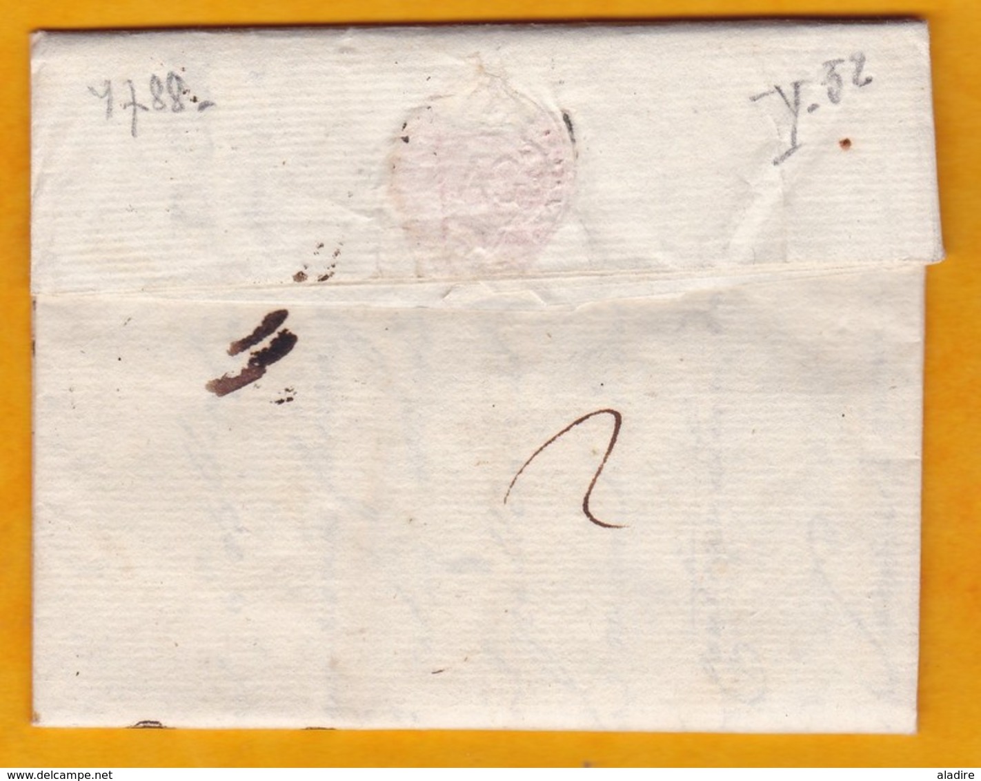 1788 - Marque Postale NICE, Comté , Sardaigne Sur Lettre Avec Correspondance De 2 Pages Vers Agde, Hérault - Taxe 18 - 1701-1800: Precursors XVIII