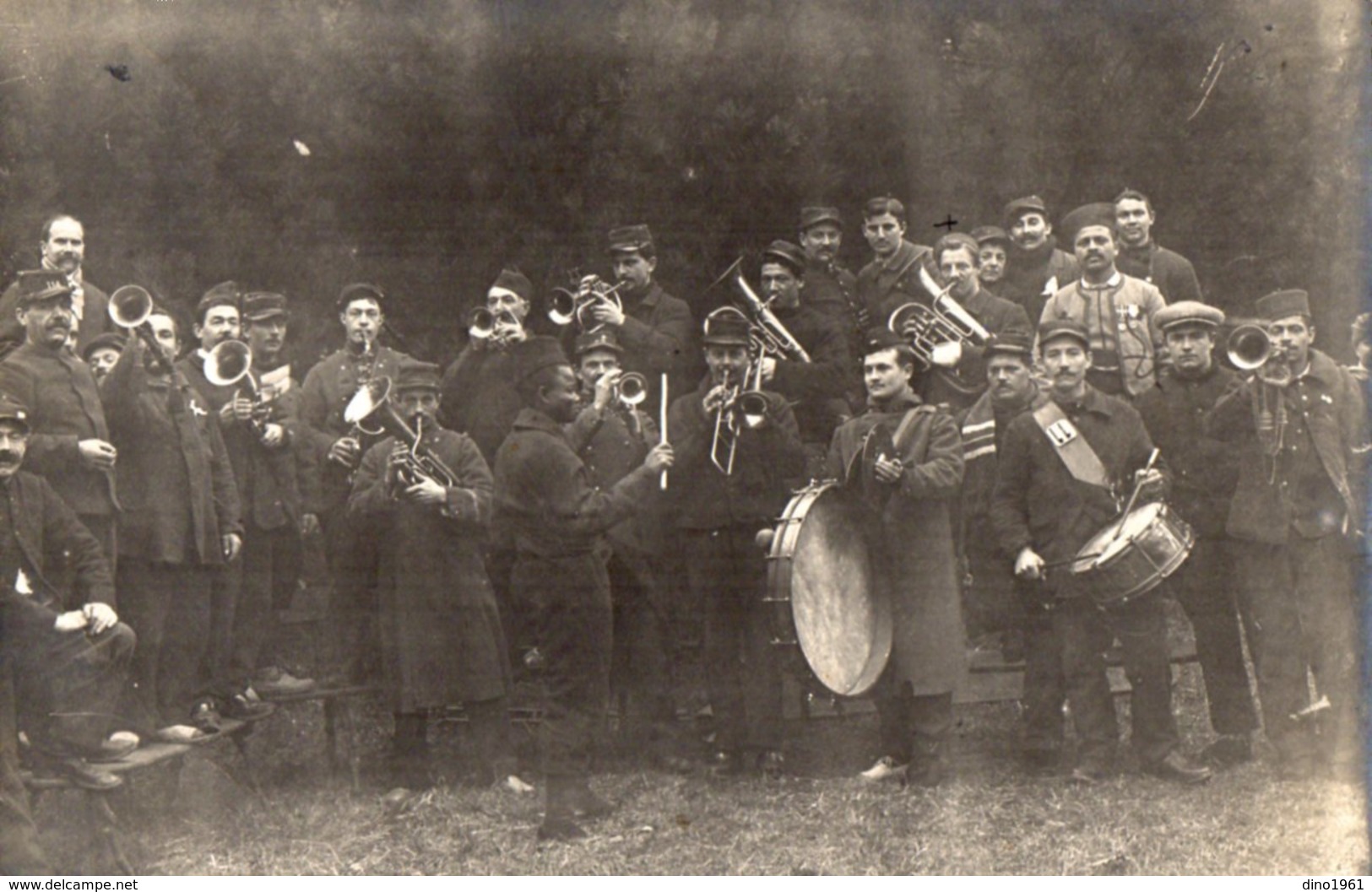 CPA 2718 - MILITARIA - Carte Photo Militaire - Fanfare Militaire - Hopital Auxiliaire N° 9 à CHAMPROSAY Par DRAVEIL - Personnages