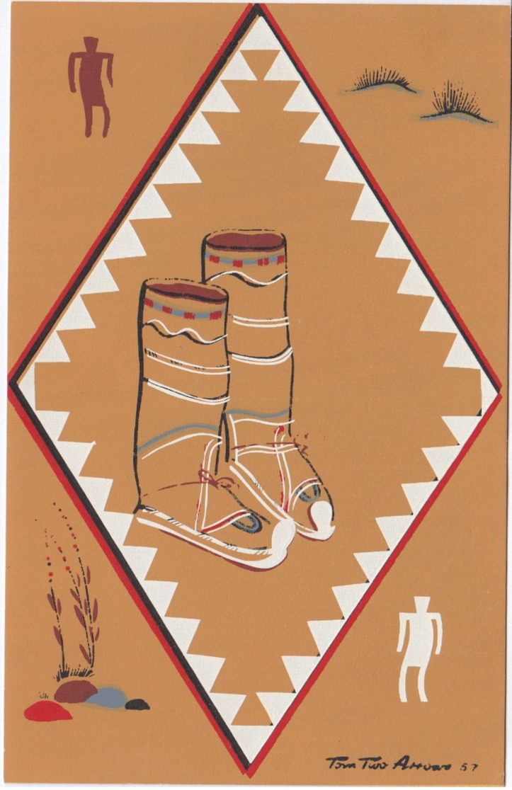 Apache Indians , Childrin's Buckskin Boots , 1958 - Indiens D'Amérique Du Nord