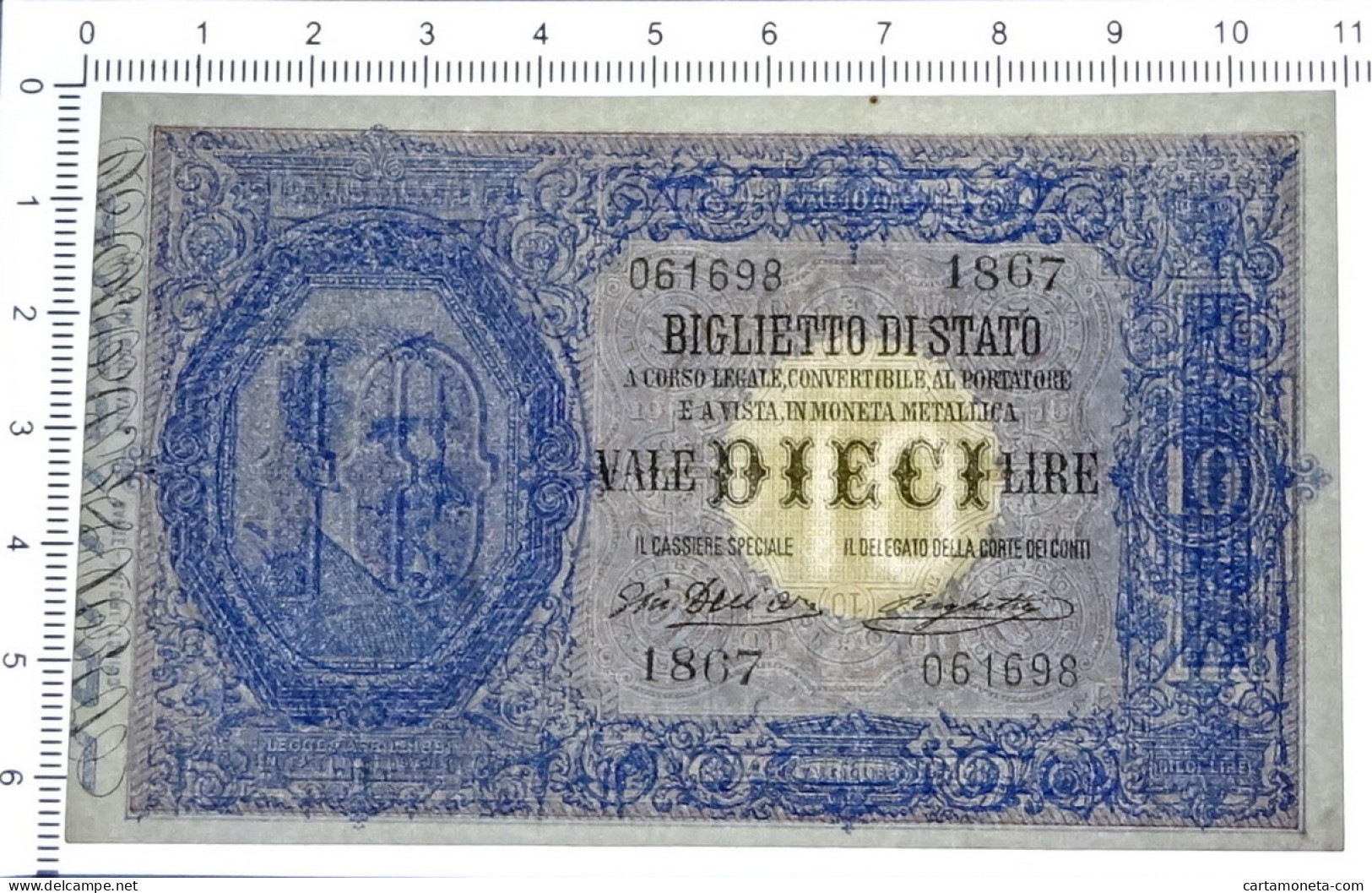 10 LIRE BIGLIETTO DI STATO EFFIGE UMBERTO I 10/04/1915 SUP+ - Otros