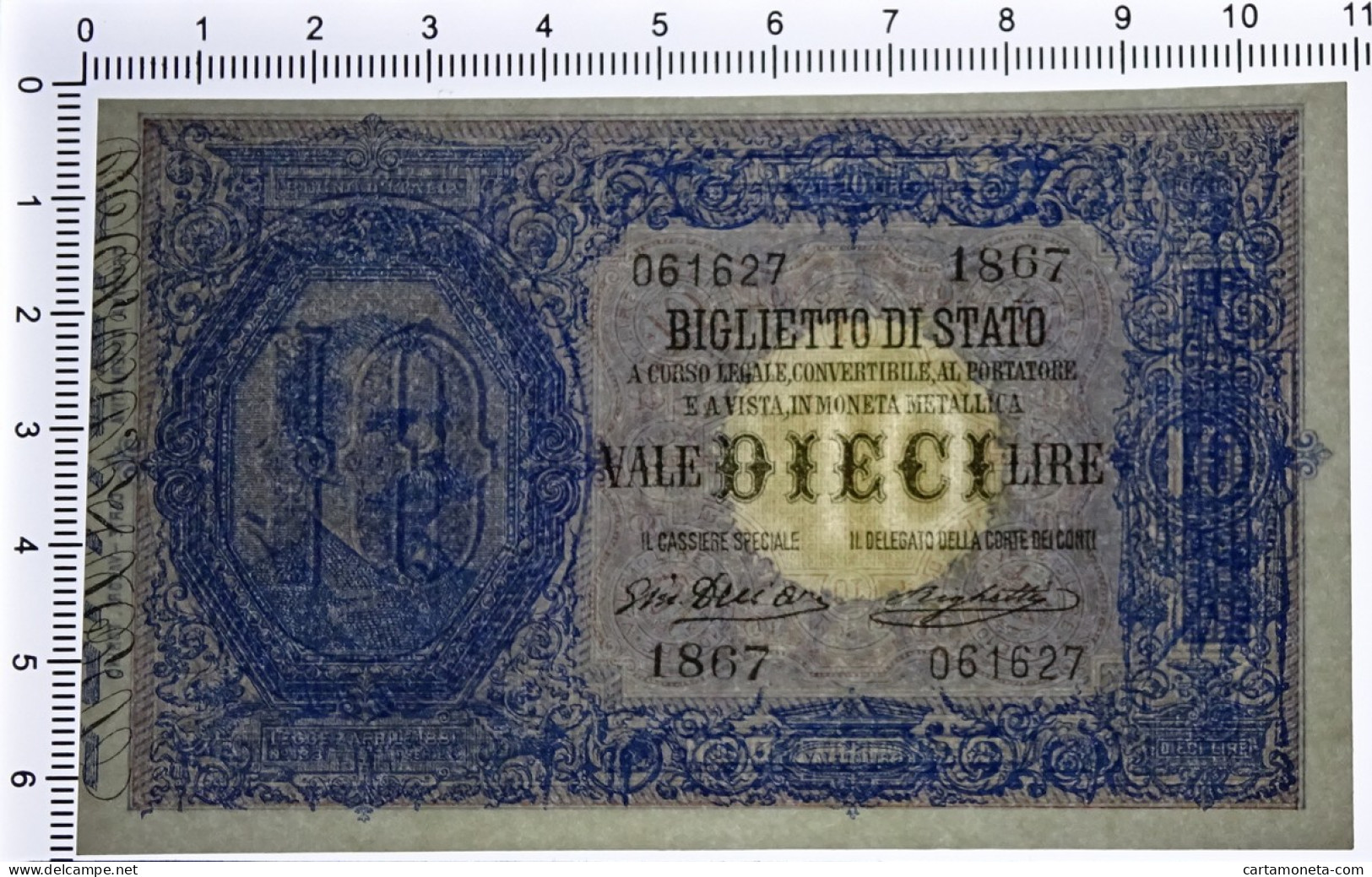 10 LIRE BIGLIETTO DI STATO EFFIGE UMBERTO I 10/04/1915 SUP - Otros