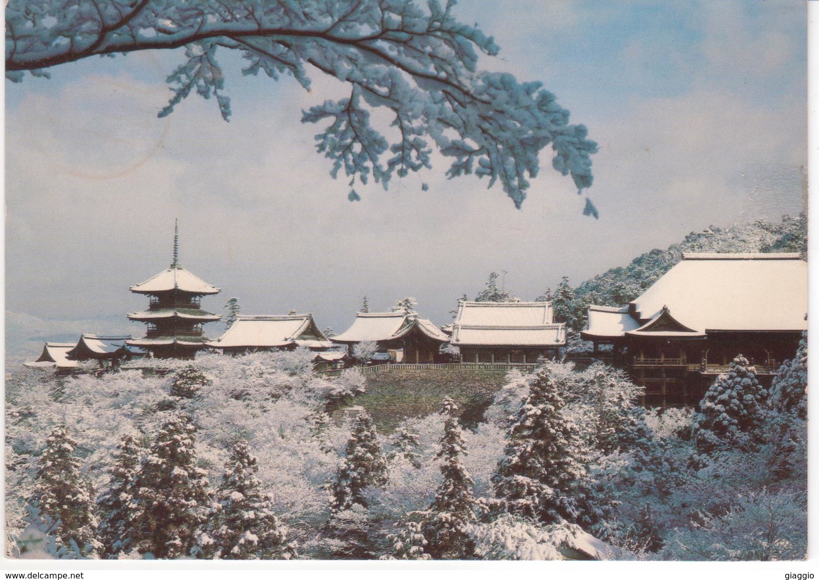 °°° 13449 - JAPAN - KIYOMIZU TEMPLE OF KYOTO WITHIN THE PURE SNOW - 1979 With Stamps °°° - Altri & Non Classificati