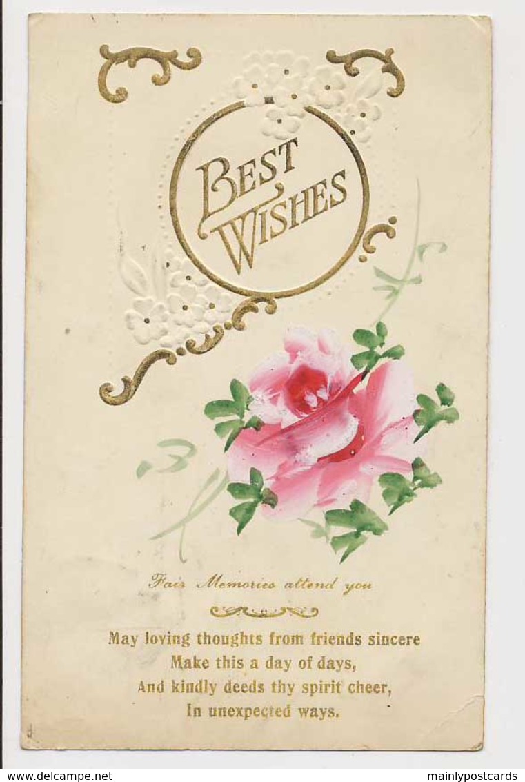 AI75 Greetings - Best Wishes - Embossed, Flowers - Other & Unclassified