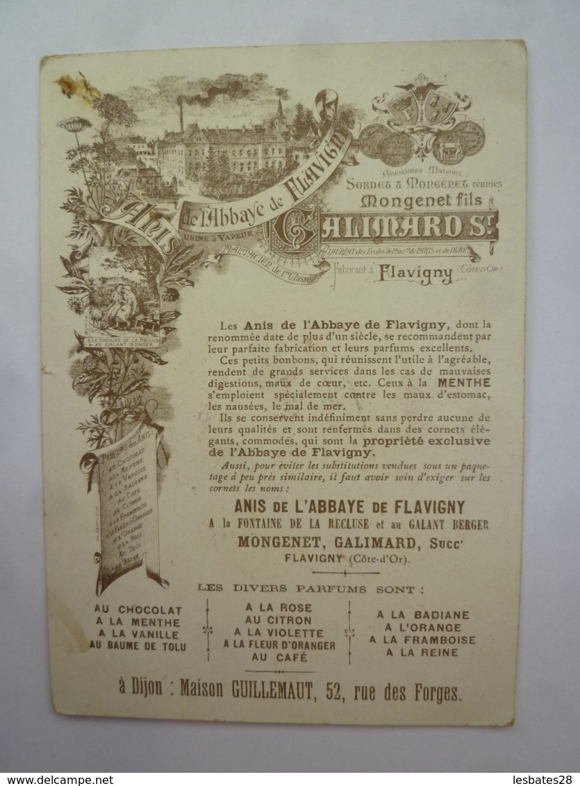 Chromo- MONGENET Fils- GALIMARD, ABBAYE DE FLAVIGNY A LA FONTAINE DE LA RECLUSE   -jui2019-69 - Collections