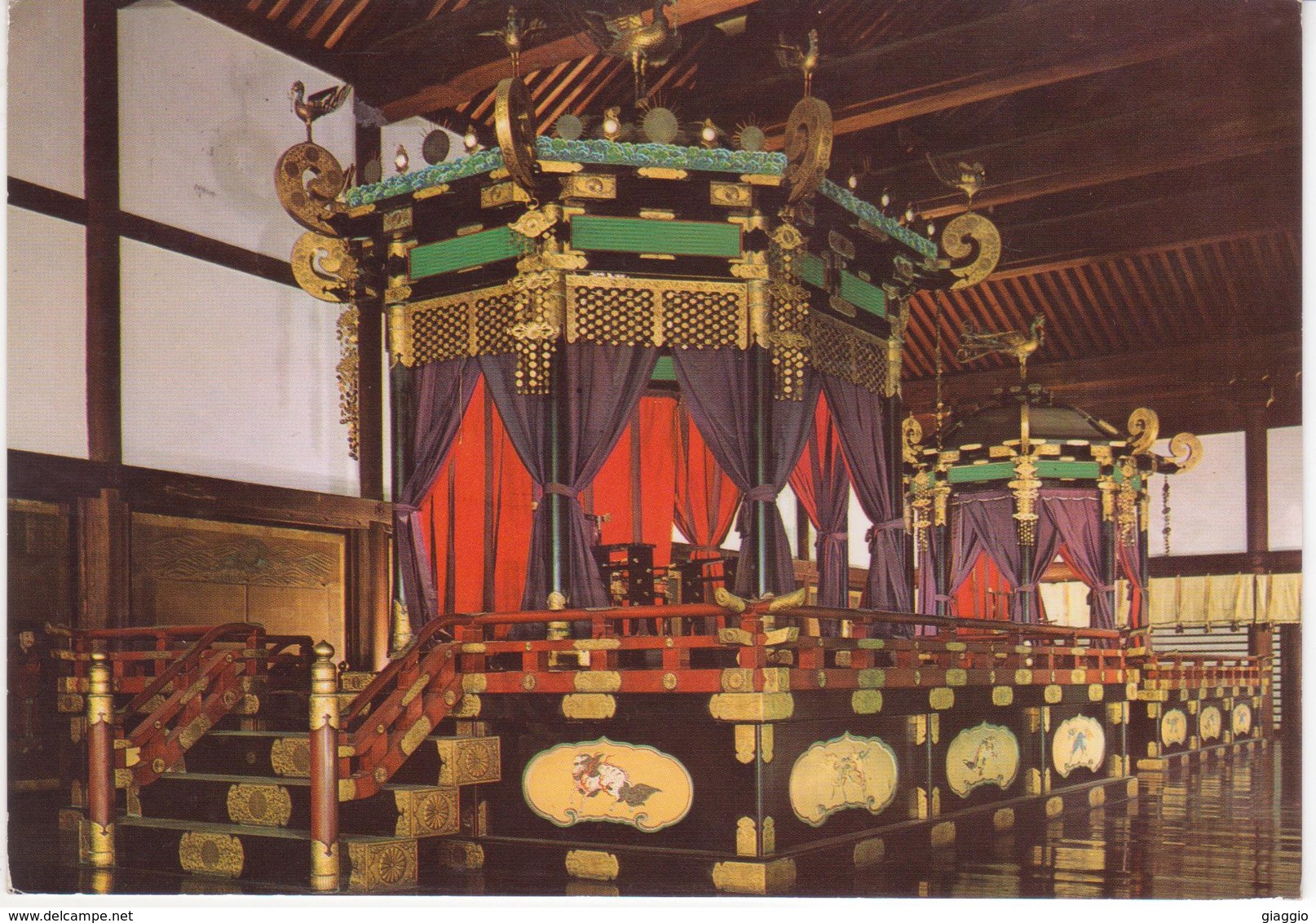 °°° 13452 - JAPAN - KYOTO IMPERIAL PALACE - TAKAMIKURA IN SHISHIN DEN. - 1970 With Stamps °°° - Kyoto