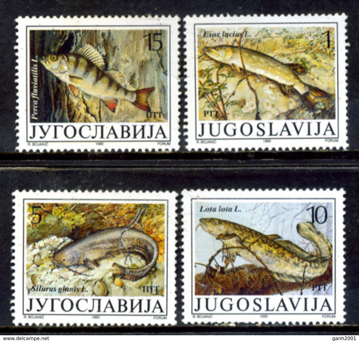 Yugoslavia 1990 / Fish Fishes MNH Peces Fische Poisson / Hg61  38-29 - Poissons