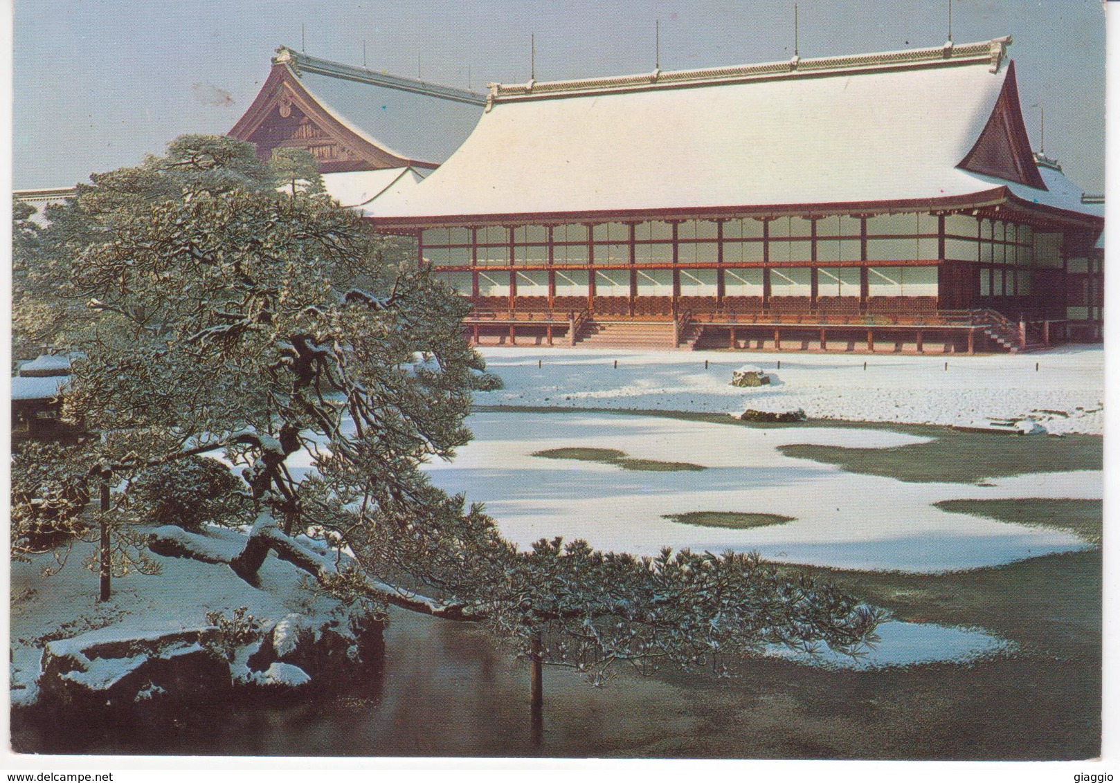 °°° 13458 - JAPAN - KYOTO IMPERIAL PALACE - KOGOSHO PALACE IN SNOW - 1970 With Stamps °°° - Hiroshima