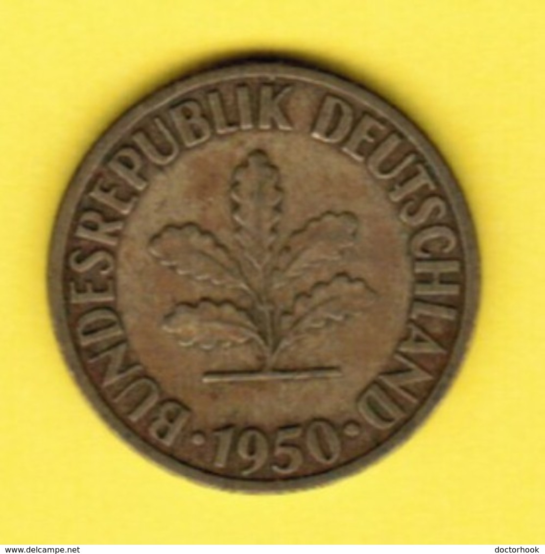 GERMANY  10 PFENNIG 1950 "F" (KM # 108) #5338 - 10 Pfennig