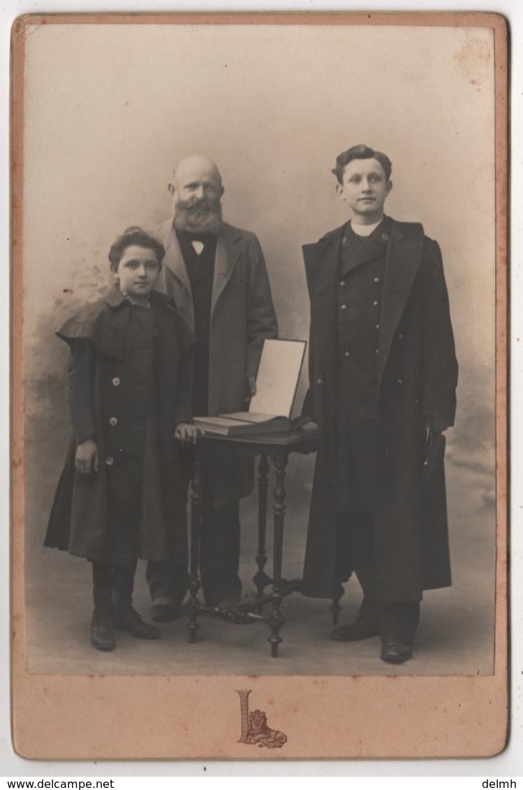 Photo Originale De Cabinet XIXéme Mr Piabara Emile Et Renée Dédicace Ami Albert Bertrand Par Photographie Du Louvre - Anciennes (Av. 1900)