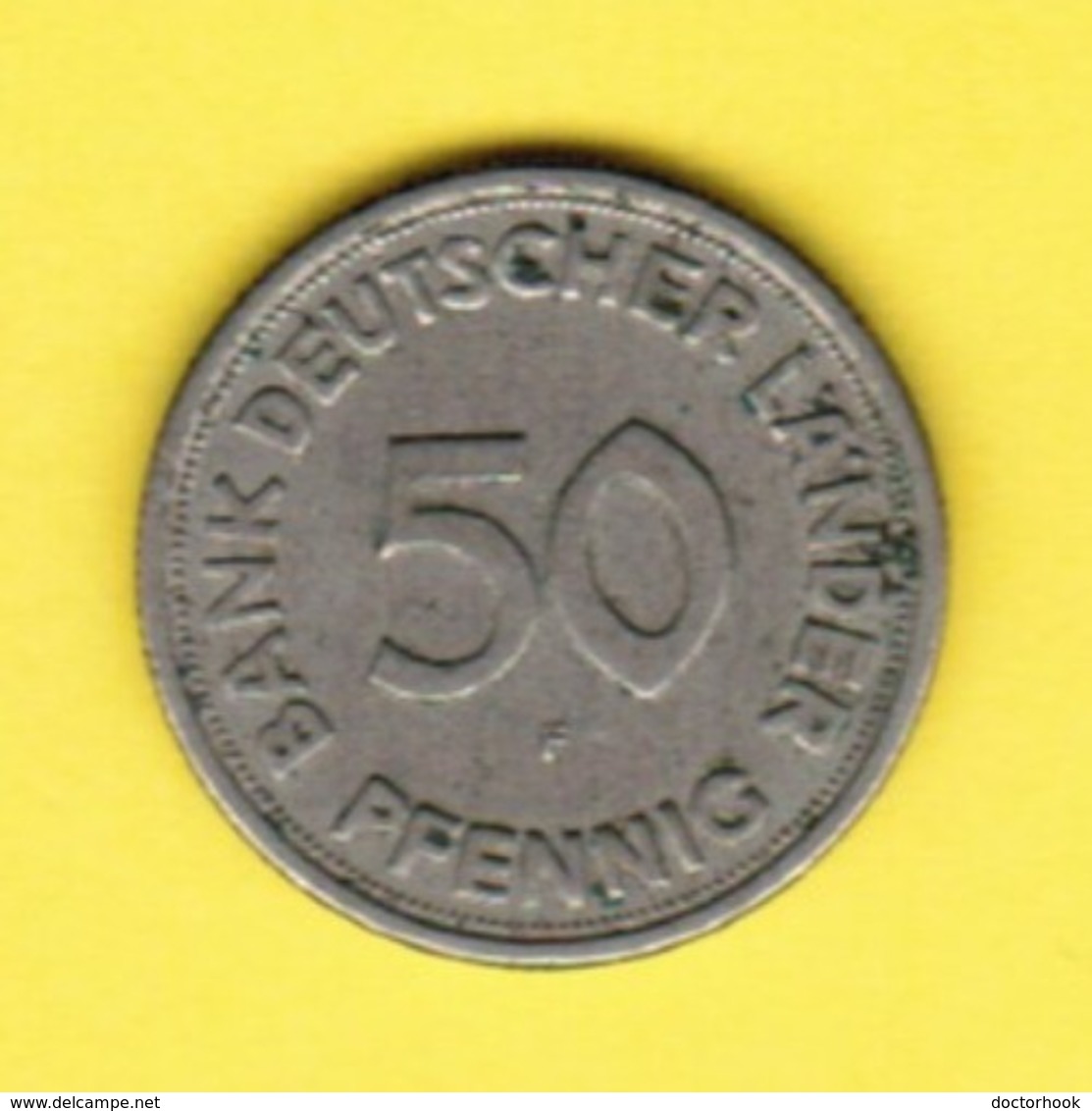 GERMANY  50 PFENNIG 1949 "F" (KM # 109) #5346 - 50 Pfennig
