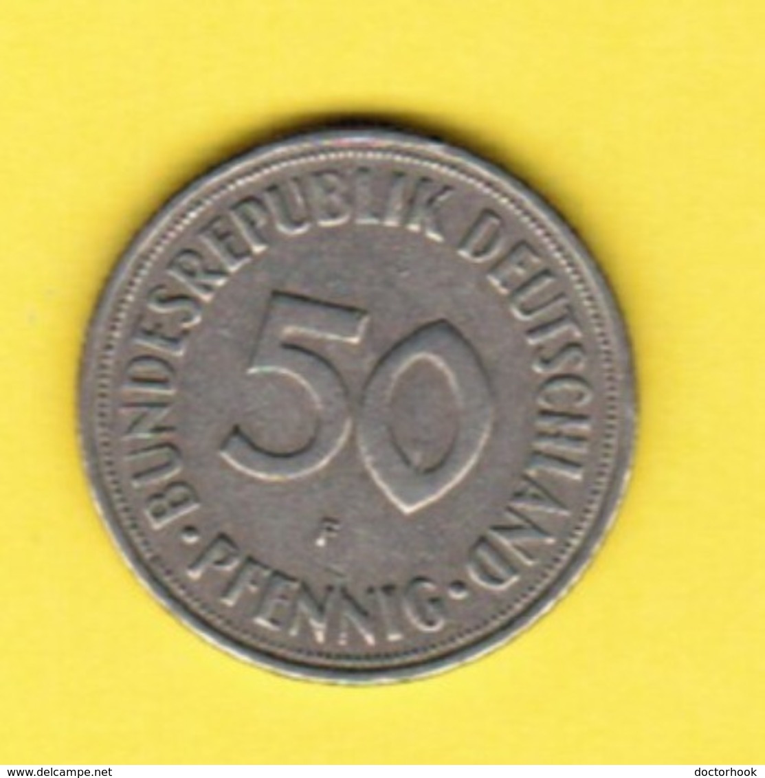 GERMANY  50 PFENNIG 1950 "F" (KM # 109.1) #5347 - 50 Pfennig