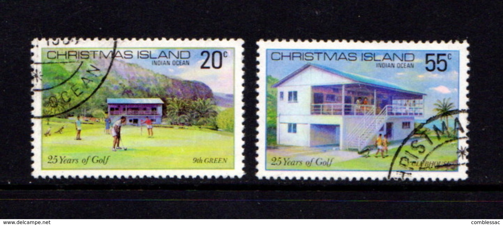 CHRISTMAS  ISLAND   1980    25th  Anniv  Of  Christmas  Island  Golf  Club    Set  Of  2       USED - Christmas Island