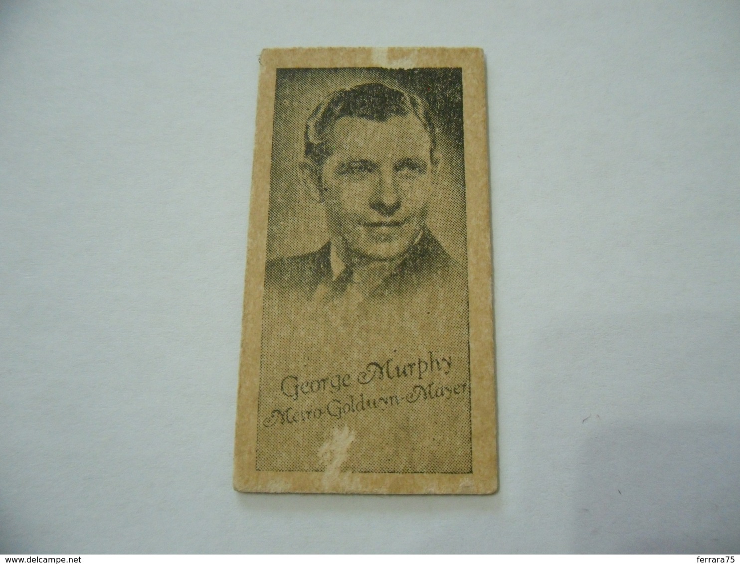 BIGLIETTO TRAM CINEMA PRINTICK OF MOVIE STAR GEORGE MURPHY REAL PHOTO CARD 1940 - Altri