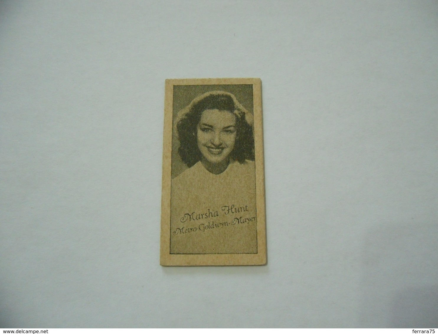 BIGLIETTO TRAM CINEMA PRINTICK OF MOVIE STAR MARSHA FLUNT REAL PHOTO CARD 1940 - Altri