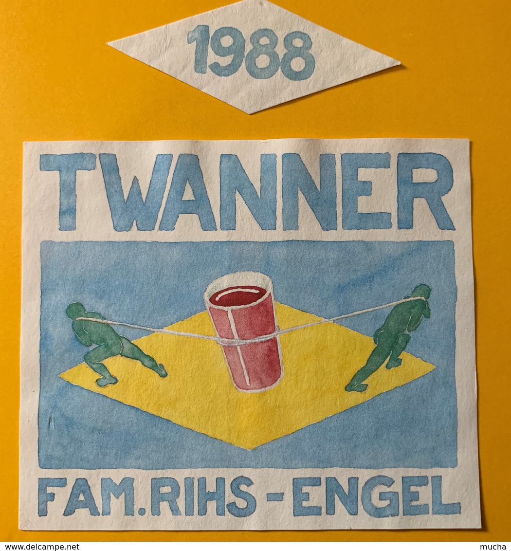 11153 - Twanner 1988 Fam. Rihs-Engel Tir à La Corde Autour Du Verre - Art