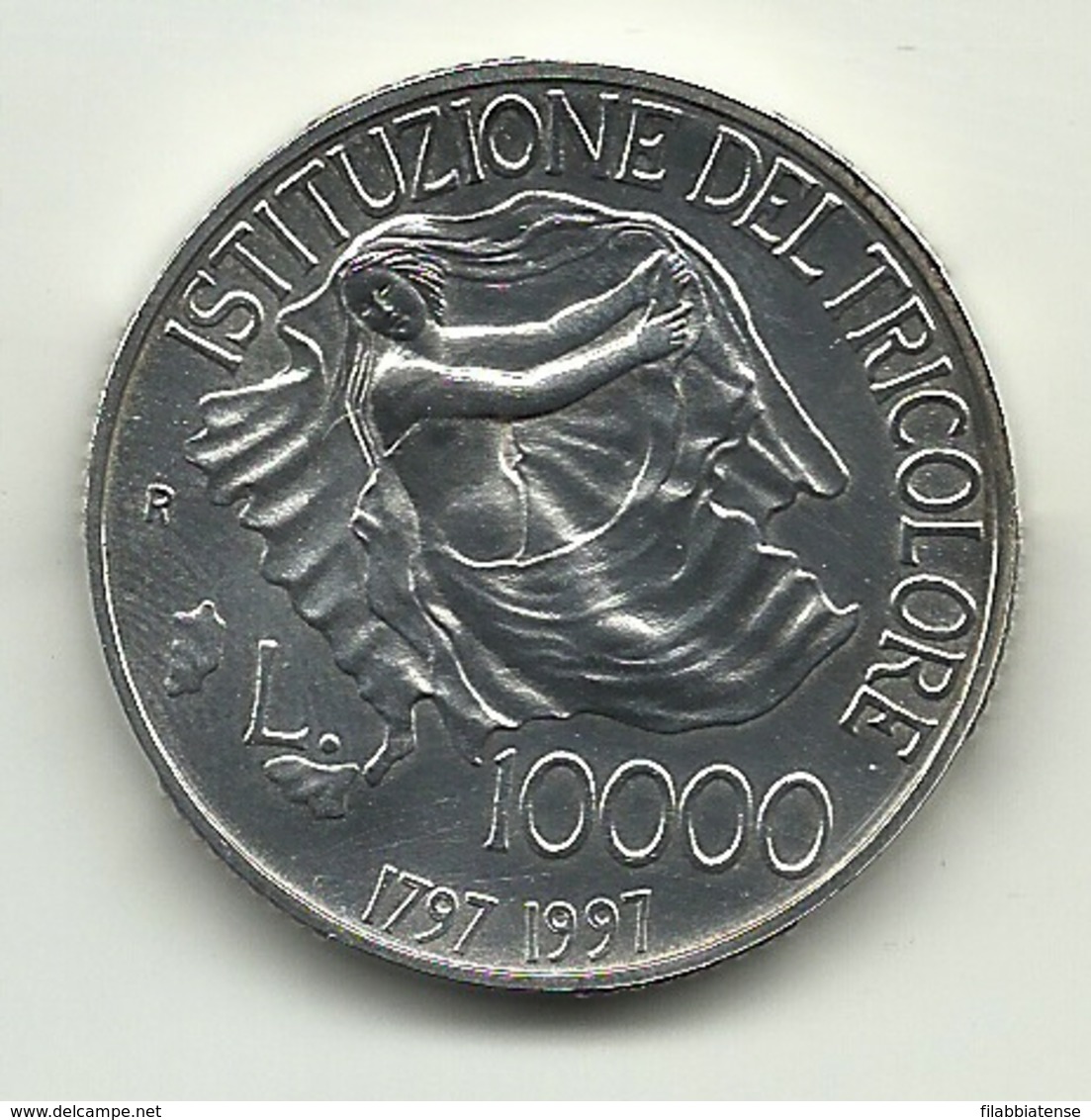 1997 - Italia 10.000 Lire Argento - Tricolore - Conmemorativas